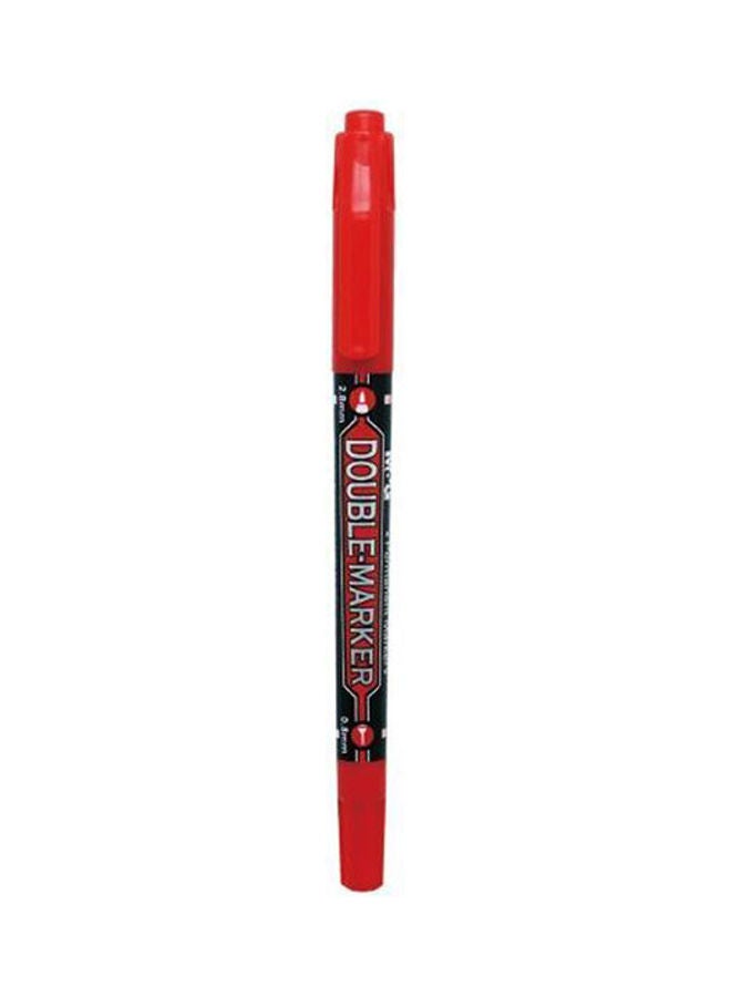 M&G Double Permanent Marker   2 Head - 1Pcs Red 