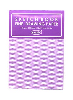 Yassin Sketch Book-Size A4 Purple 