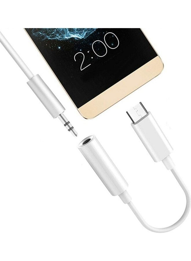 أي سي إس كابل ستيريو من USB Type C 3.1 ذكر إلى 3.5 مم أنثى أبيض - Image 2