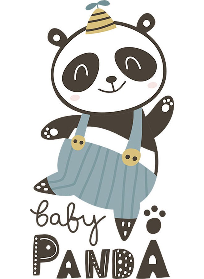Cartoon Panda Pattern Self-Adhesive PVC Wall Sticker Multicolour - Image 1