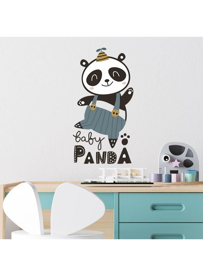 Cartoon Panda Pattern Self-Adhesive PVC Wall Sticker Multicolour - Image 2