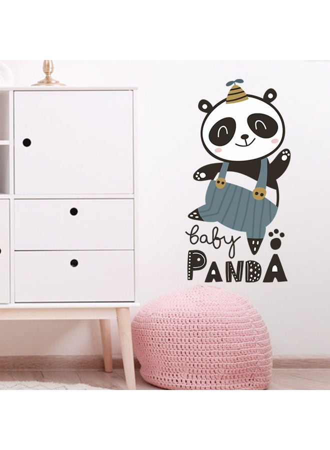 Cartoon Panda Pattern Self-Adhesive PVC Wall Sticker Multicolour - Image 3