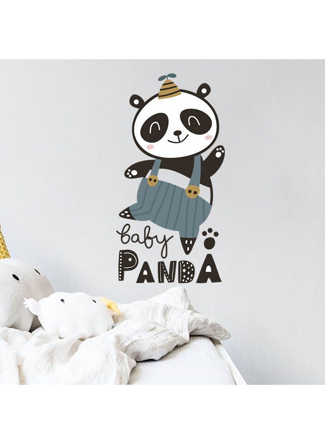 Cartoon Panda Pattern Self-Adhesive PVC Wall Sticker Multicolour - Image 4