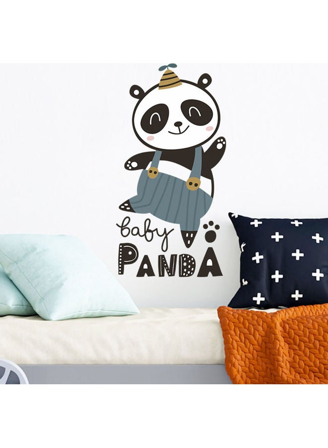 Cartoon Panda Pattern Self-Adhesive PVC Wall Sticker Multicolour - Image 5