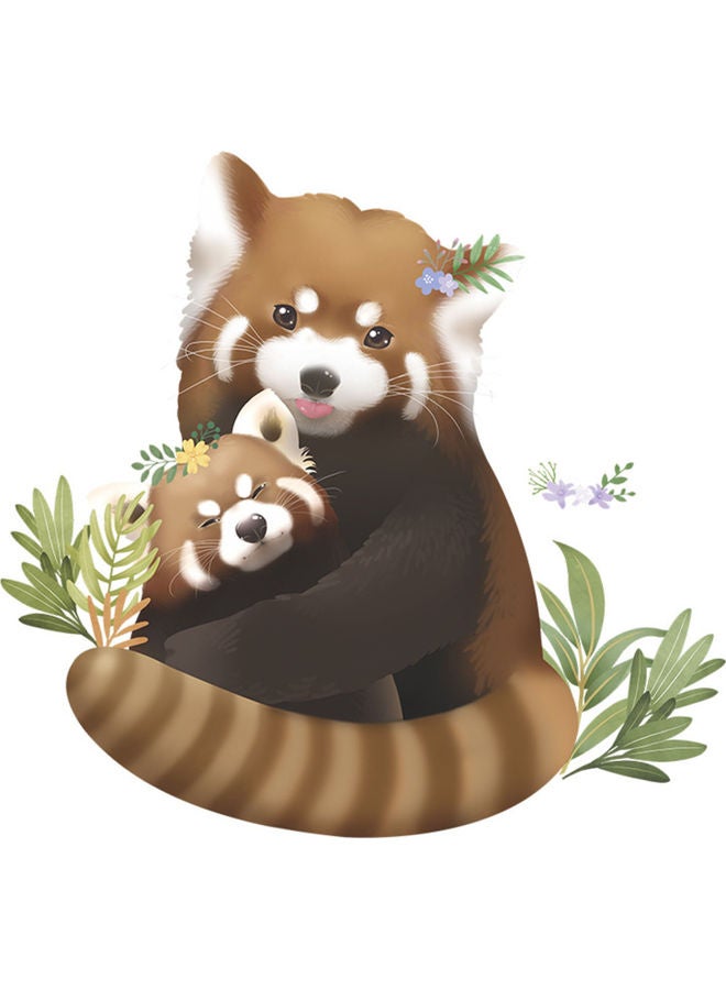 Removable Adhesive Animal Pattern Wall Sticker Multicolour - Image 1