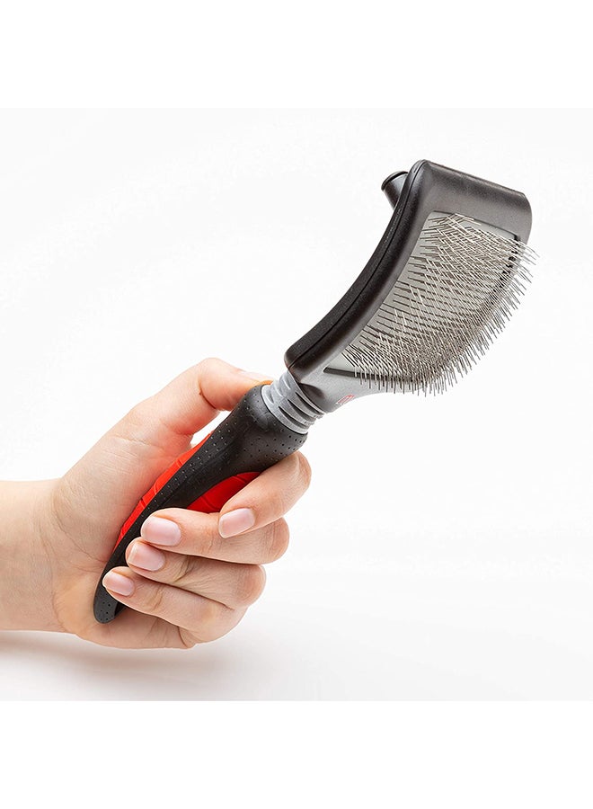 Mikki Hard Pin Slicker Dog Brush Red/Black XL - Image 3