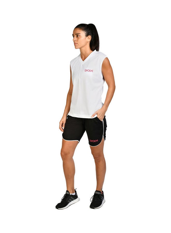 Evolve V-Neck Casual T-Shirt White - Image 3