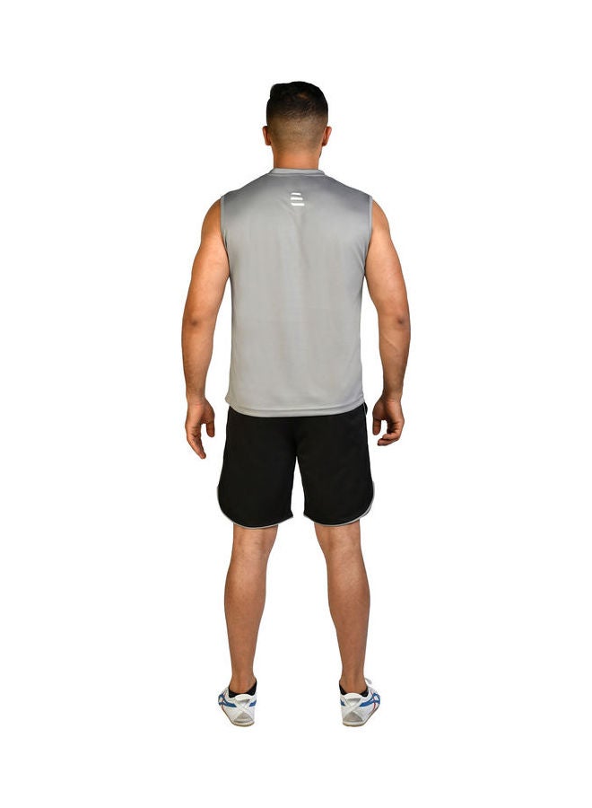 Evolve V-Neck Casual T-Shirt Grey - Image 2