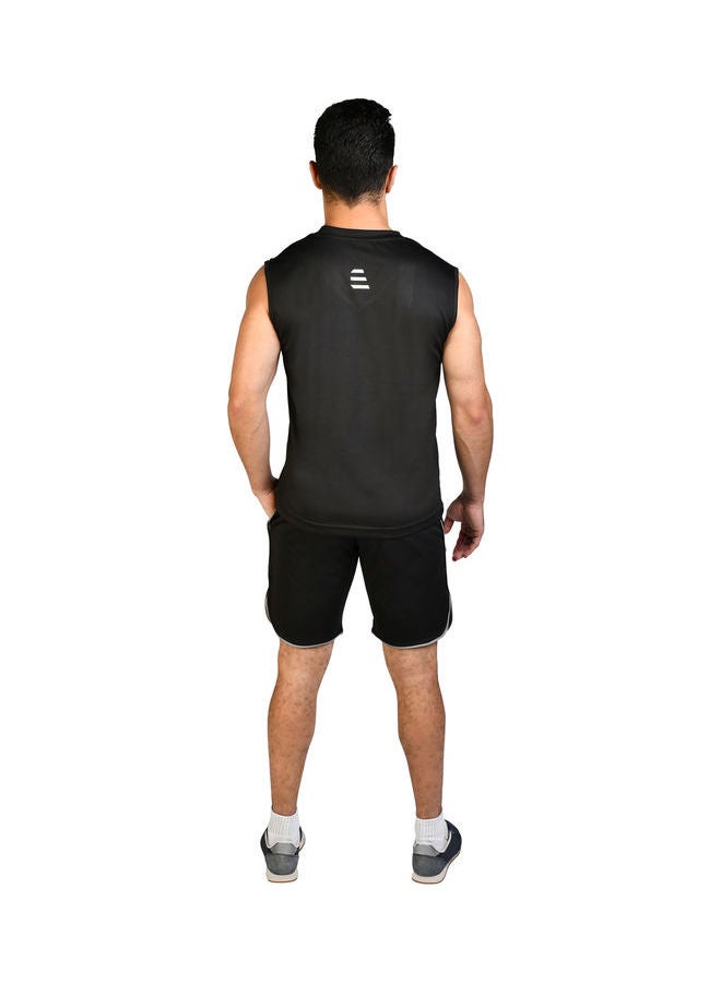 Evolve - V-Neck Casual T-Shirt Black - Image 1
