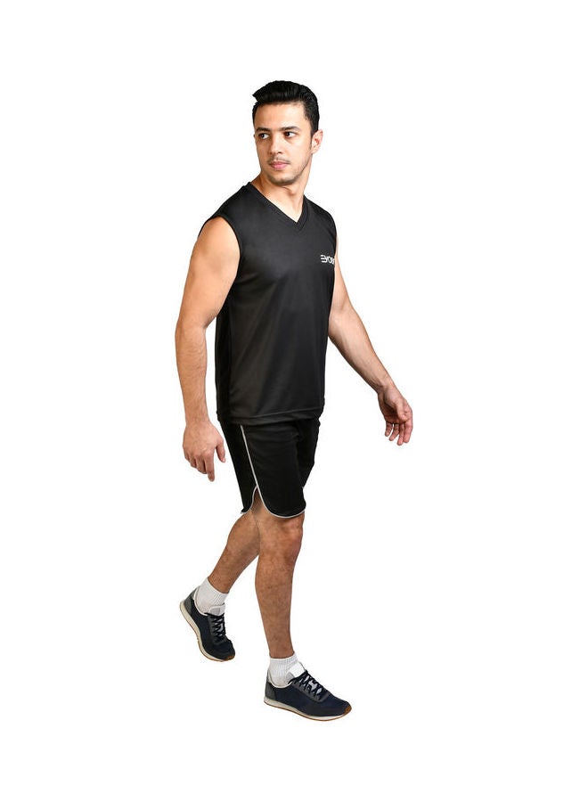 Evolve - V-Neck Casual T-Shirt Black - Image 1
