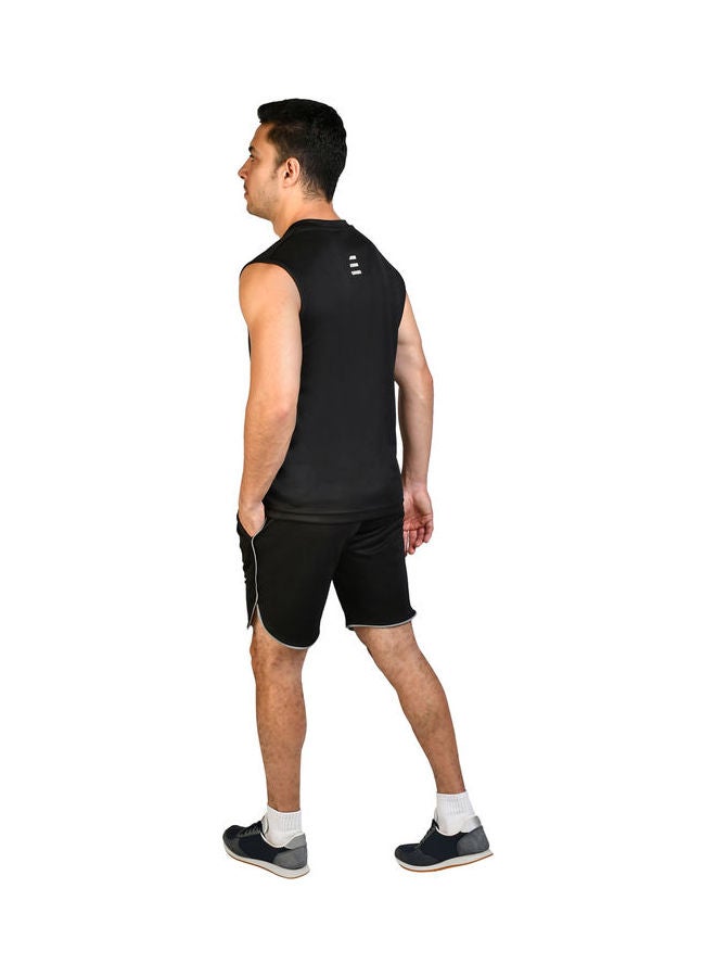 Evolve - V-Neck Casual T-Shirt Black - Image 1