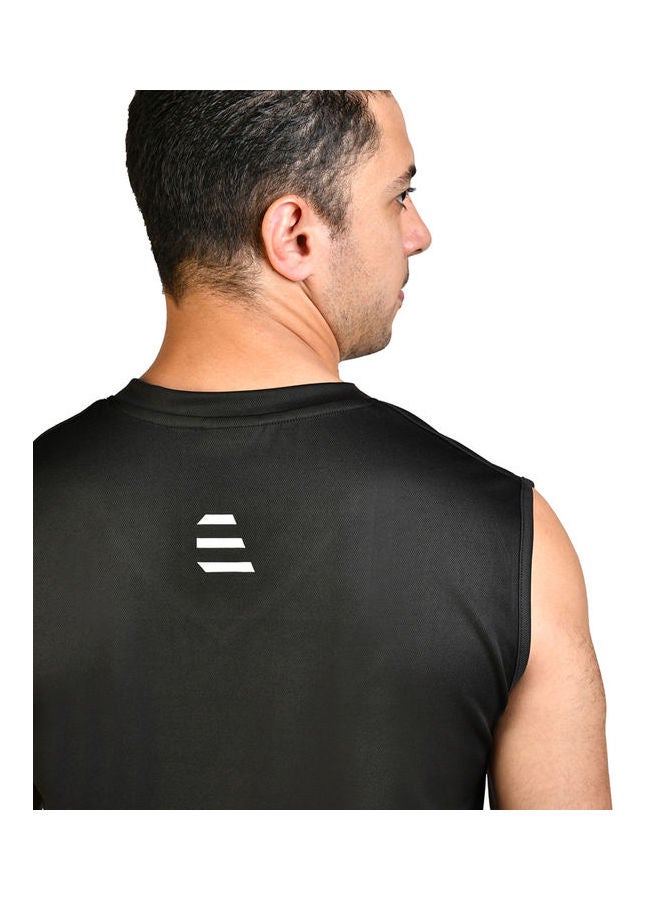 Evolve - V-Neck Casual T-Shirt Black - Image 1