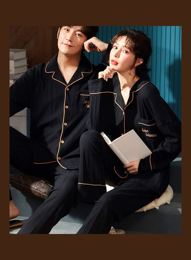 Joychic - 2-Piece Striped Pyjama Set Black - Image 1