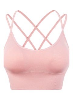 Quick-Drying Shockproof Back Cross Bralette Pink