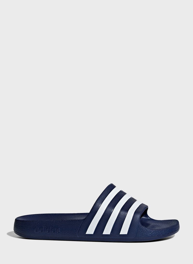 Adidas Adilette Slip-On Slides Dark Blue/Cloud White  - Image 2