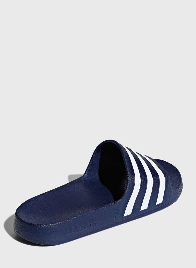 Adidas Adilette Slip-On Slides Dark Blue/Cloud White  - Image 3