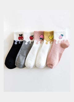 Joychic Pack Of 5 Pairs Of Printed Socks Multicolour  - Image 1