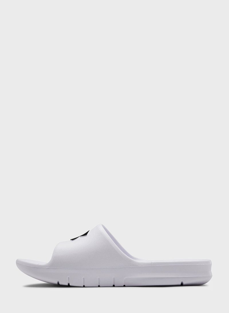 UNDER ARMOUR Core Pth Logo Printed Slides White/Black  - Image 3