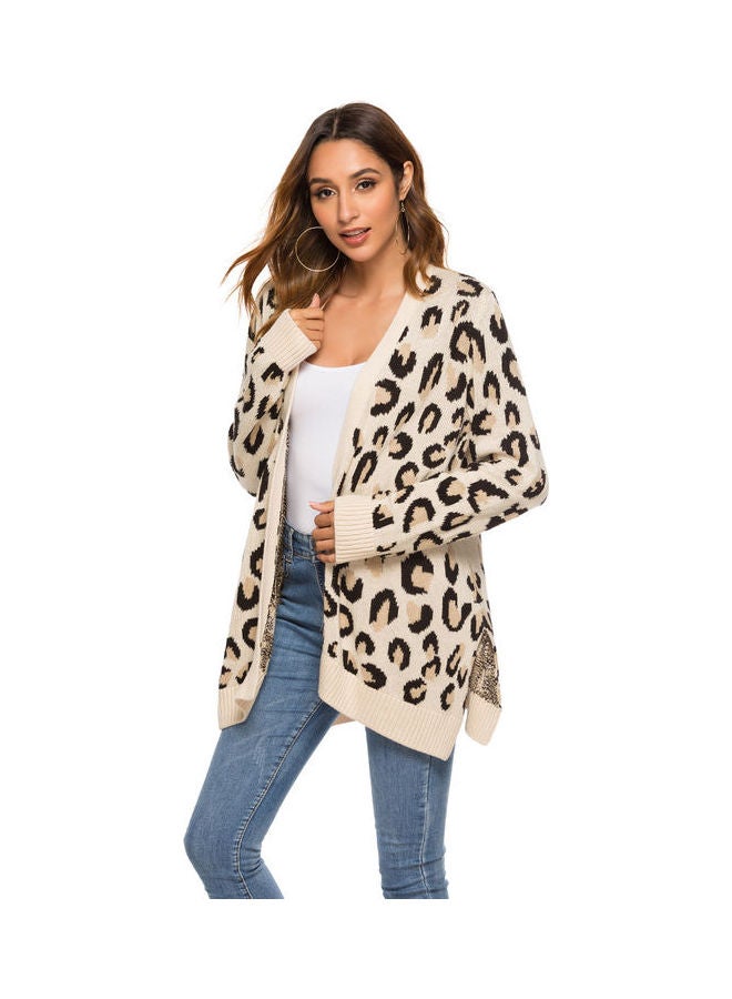 Joychic Leopard Printed Cardigan Multicolour  - Image 1