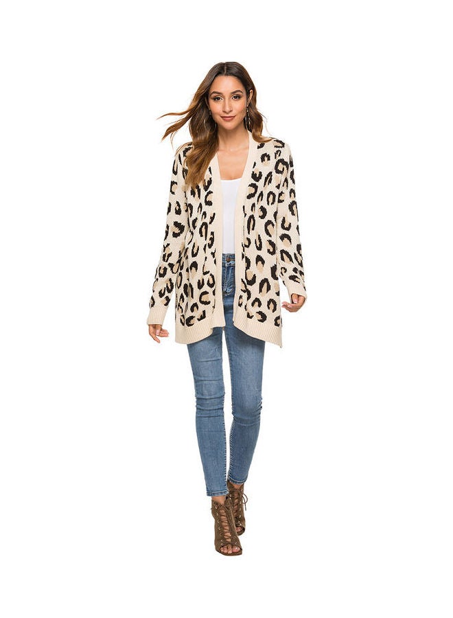 Joychic Leopard Printed Cardigan Multicolour  - Image 3