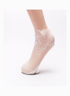 Joychic Rose Lace Detail Ankle Socks White KSA | Riyadh, Jeddah