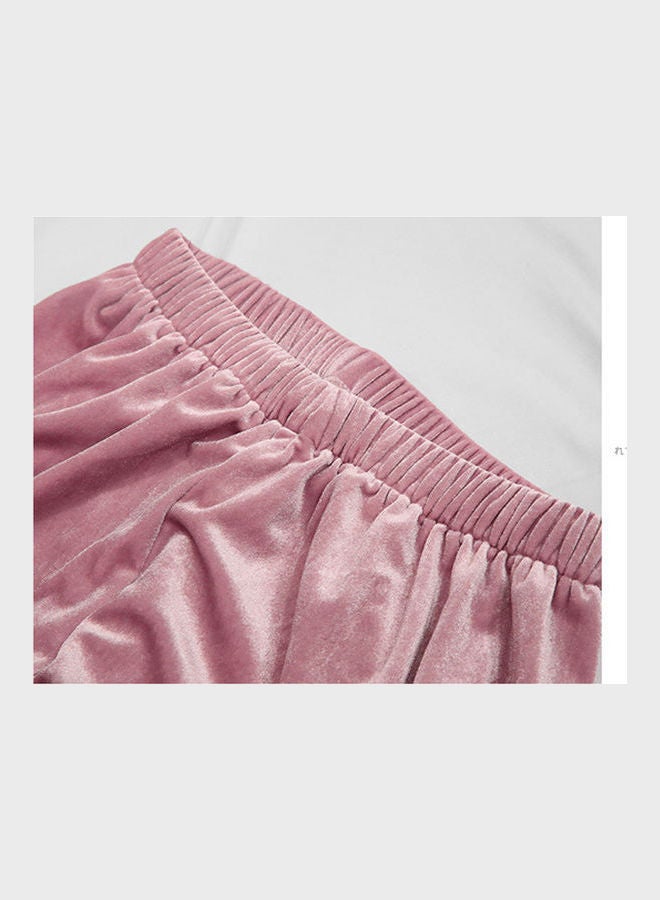 Joychic - 4-Piece Solid Sleepwear Pyjama Set Pink - Image 1