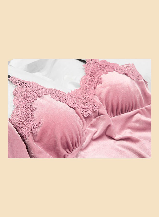 Joychic - 4-Piece Solid Sleepwear Pyjama Set Pink - Image 1