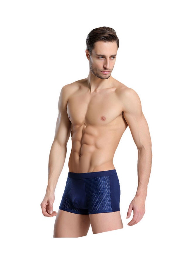 Joychic - Comfortable Mid-Rise Boxers Dark Blue - Image 1