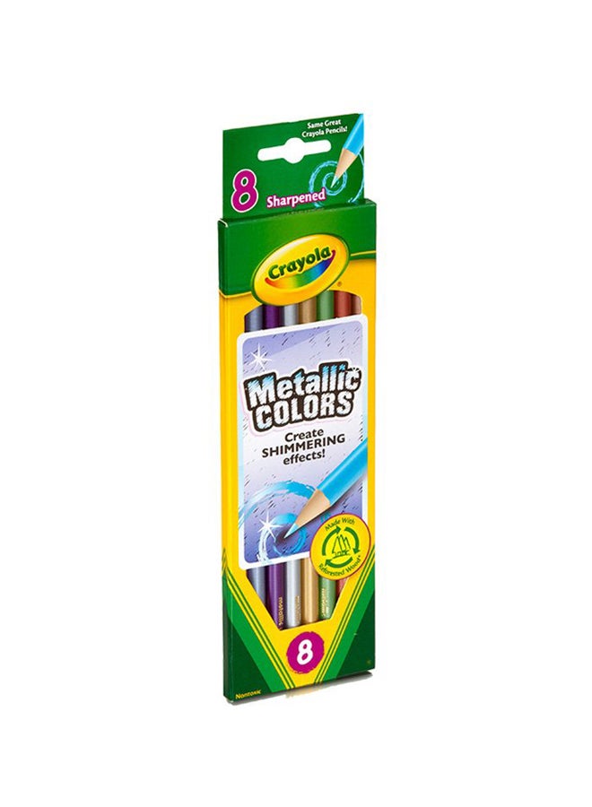 كرايولا أقلام رصاص ملونة معدنية مكونة من 8 قطع أزرق/أخضر/وردي - Image 3