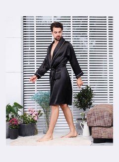Joychic Long Sleeves Casual Robe Black  - Image 3