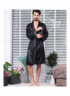 Joychic Long Sleeves Casual Robe Black  - Image 4