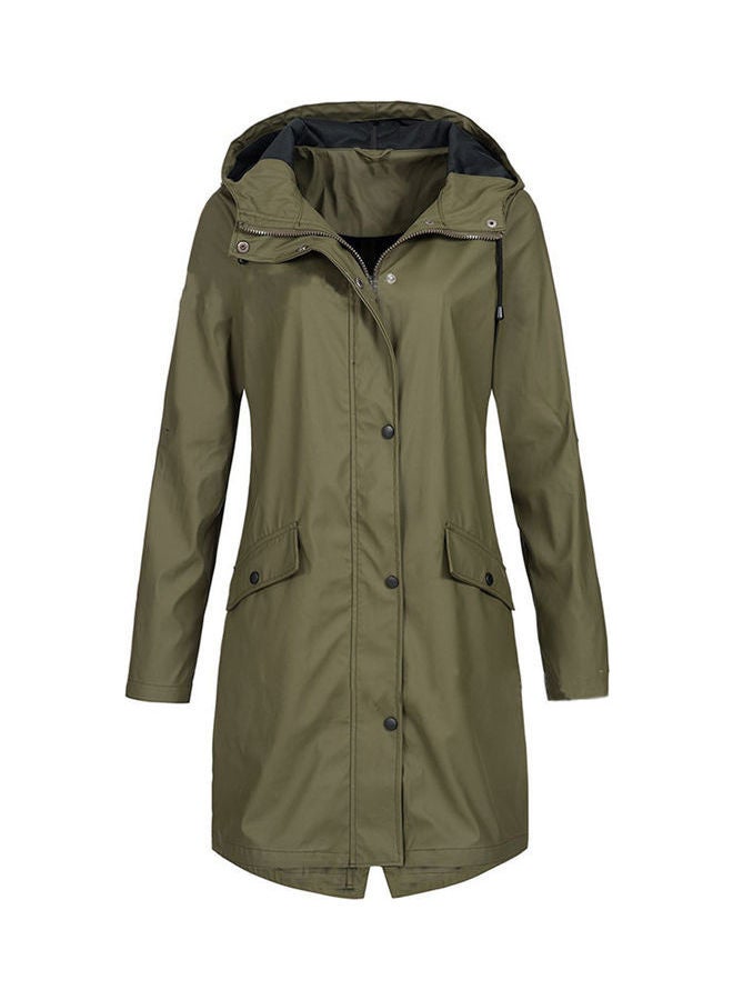 جوي شيك جاكيت شتوي خريفي بتصميم متوسط أخضر - Image 1