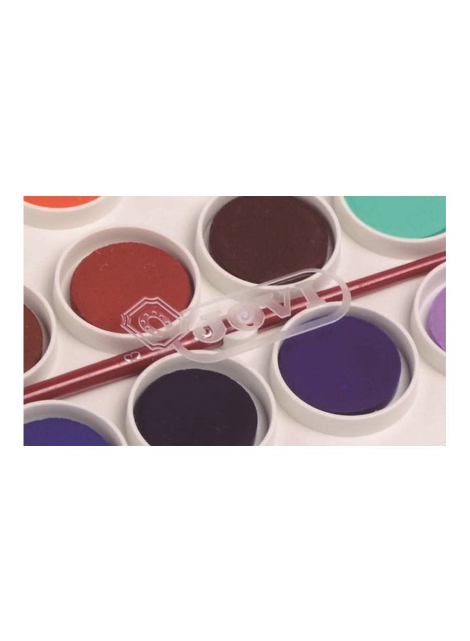 JOVI 24-Piece Watercolour Tabs With Brush Multicolour - Image 3