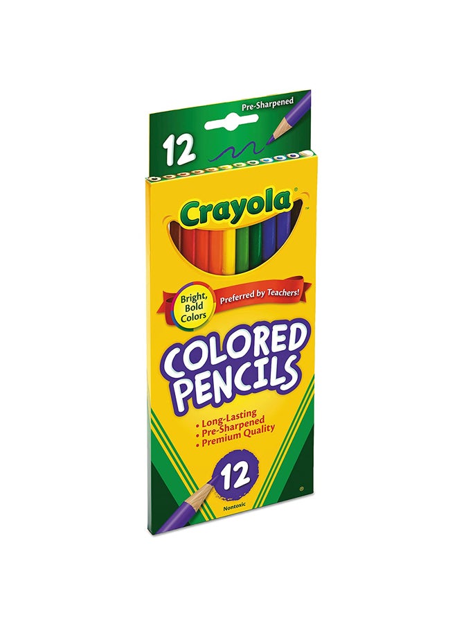 كرايولا أقلام تلوين خشبية قابلة للمسح من 12 قطعة أحمر / أزرق / أصفر - Image 3