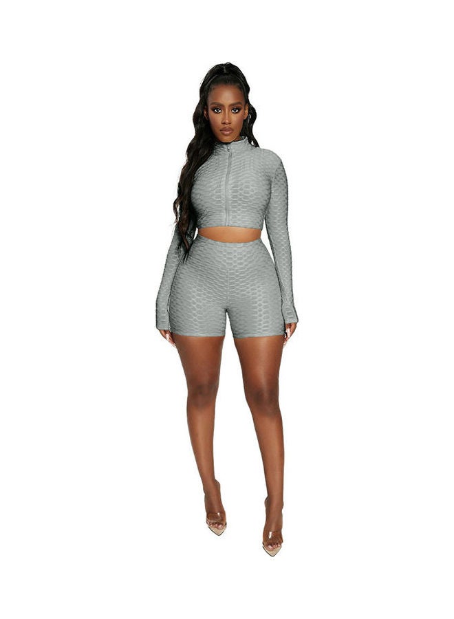 Joychic 2-Piece Activewear Set Grey - Image 4