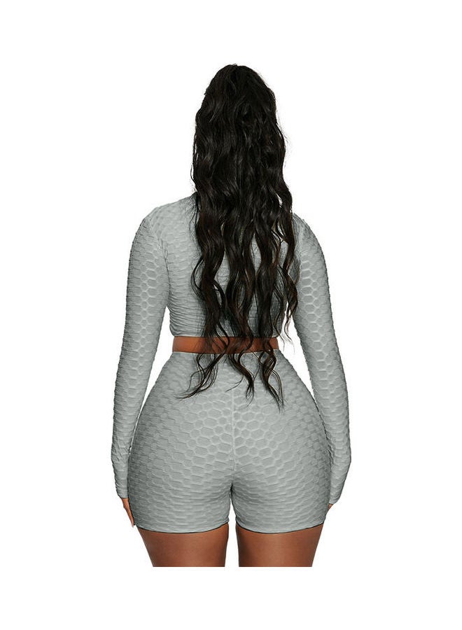 Joychic 2-Piece Activewear Set Grey - Image 3