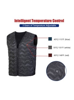Electric Vest Temperature Control Heating Black