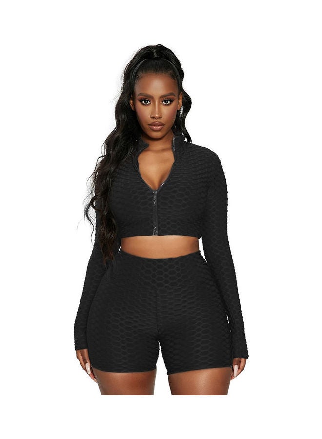 Joychic - 2-Piece Activewear Set Black - Image 1