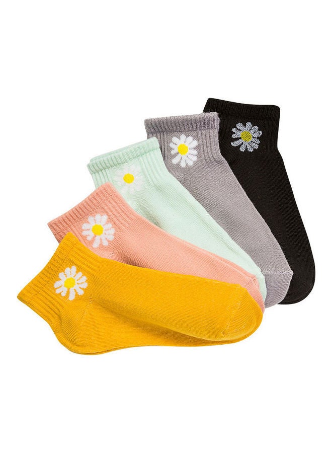 Joychic Pack Of 5 Pairs Of Floral Socks Multicolour - Image 1