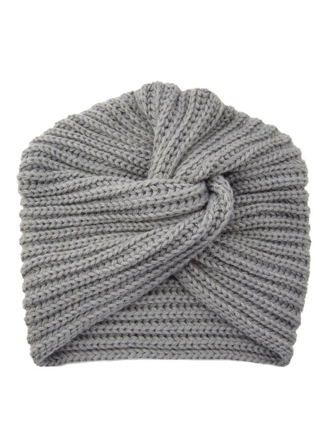 جوي شيك توربان محبوك من الصوف والكشمير رمادي - Image 4