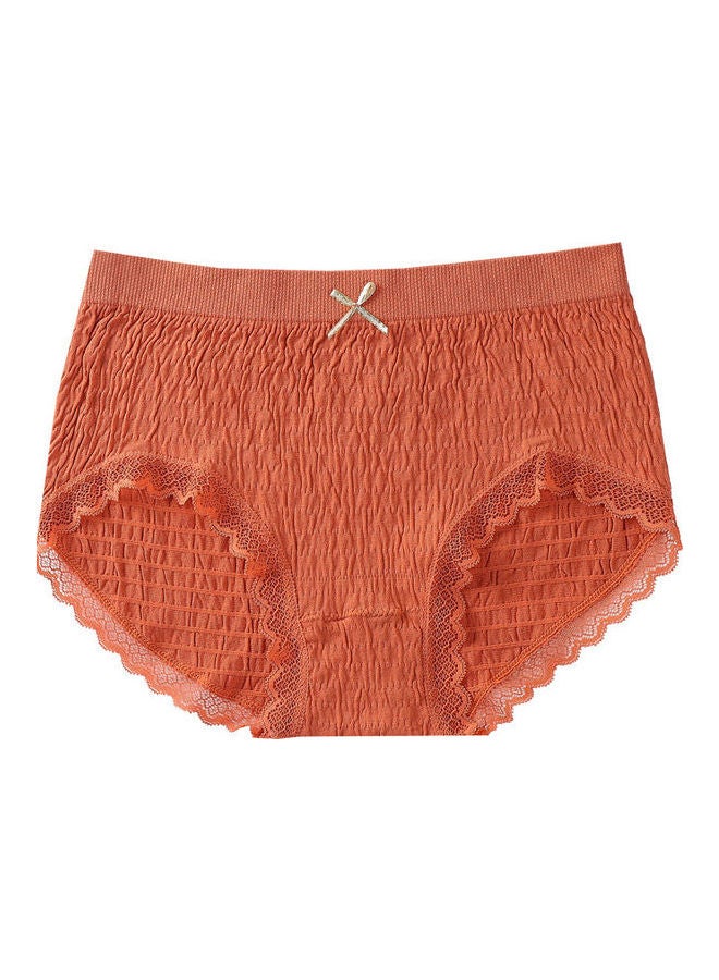 Joychic Breathable Lace Seamless Briefs Brown - Image 1