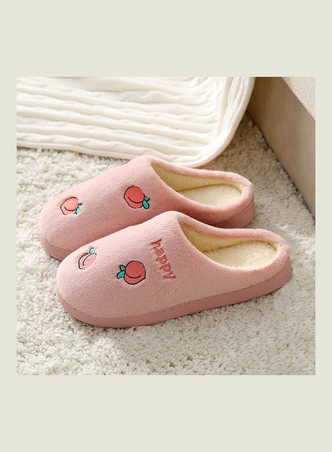 جوي شيك شبشب بتصميم دون رباط لغرفة النوم بتصميم خوخ وردي/ أزرق/ أسود - Image 2