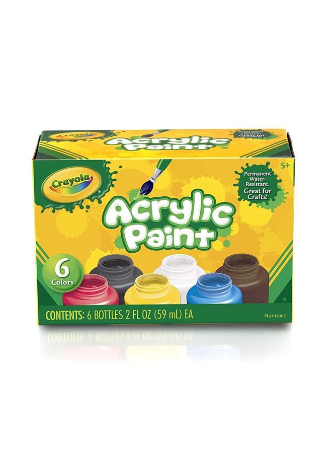 Crayola 6-Piece Acrylic Paint Set H00011230 Multicolour - Image 2