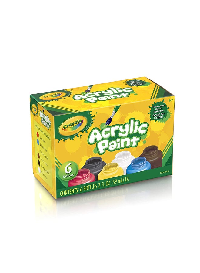 Crayola 6-Piece Acrylic Paint Set H00011230 Multicolour - Image 3