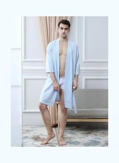 Joychic Pocket Detail Night Robe Blue  - Image 3