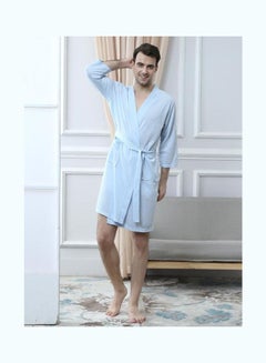 Joychic Pocket Detail Night Robe Blue  - Image 4