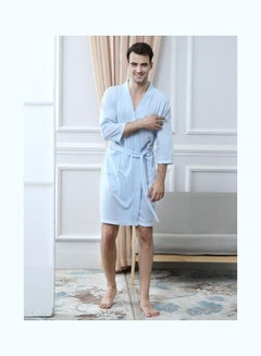 Joychic Pocket Detail Night Robe Blue  - Image 5