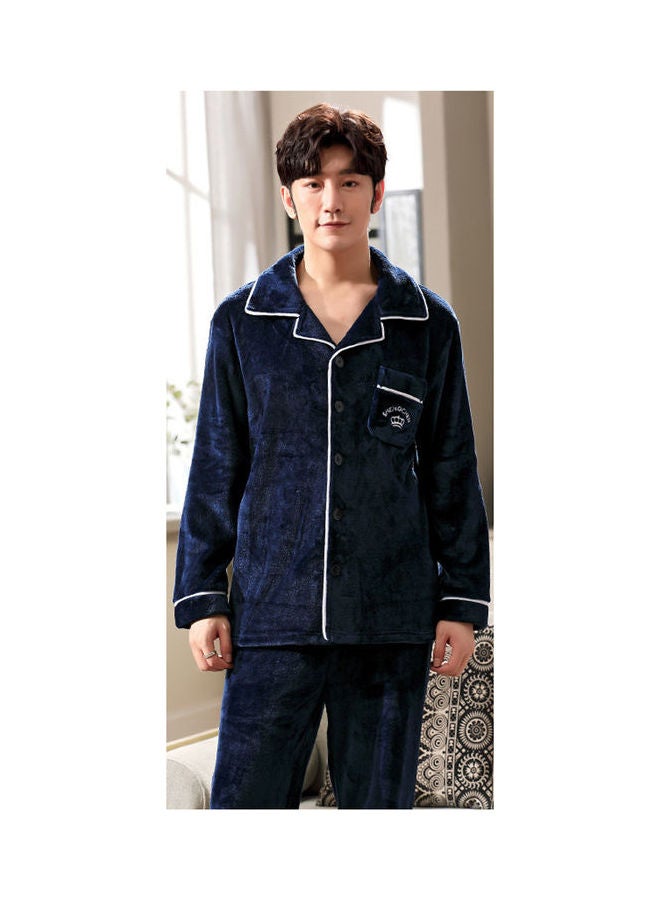 Joychic - 2-Piece Nightwear Pyjama Set Dark Blue - Image 1