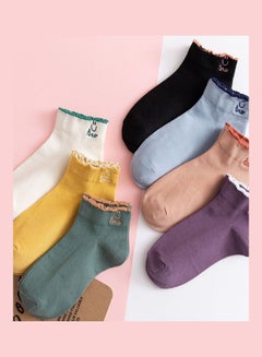 Joychic Pack Of 7 Pairs Of Ankle Socks Multicolour  - Image 2