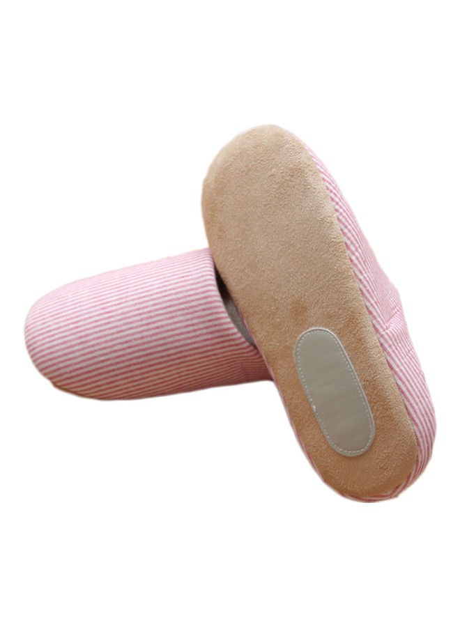 جوي شيك شبشب مخطط بدون رباط لغرفة النوم وردي - Image 3